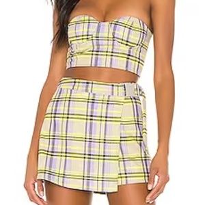 Revolve h:ours Superba Bustier Crop Top and Appleton Skort Matching Set